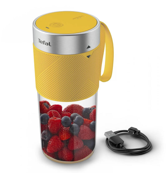 TEFAL Lightmix portatīvais bezvadu blenderis, 300 ml, dzeltens BL1C0230