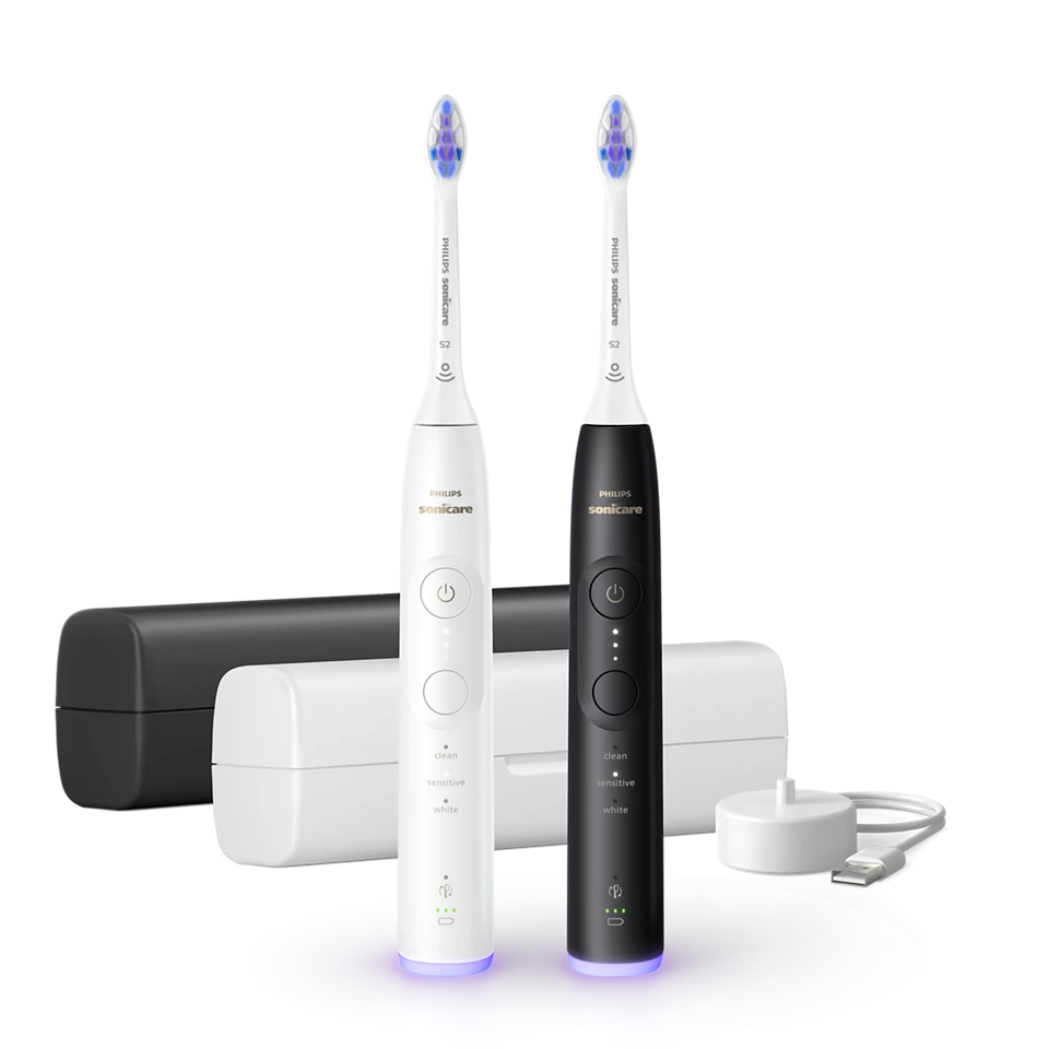 PHILIPS 6500 Sonic elektriskās zobu birstes, balta un melna HX7419/01