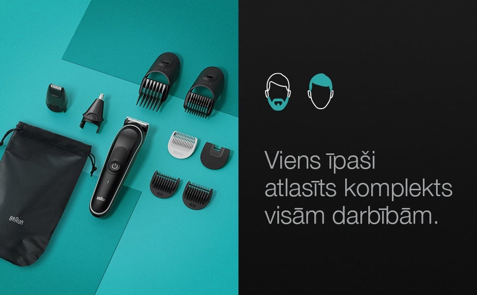 BRAUN trimmeru komplekts "Viss vienā", 9in1 MGK 5410