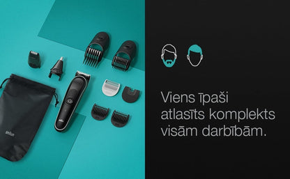 BRAUN trimmeru komplekts "Viss vienā", 9in1 MGK 5410