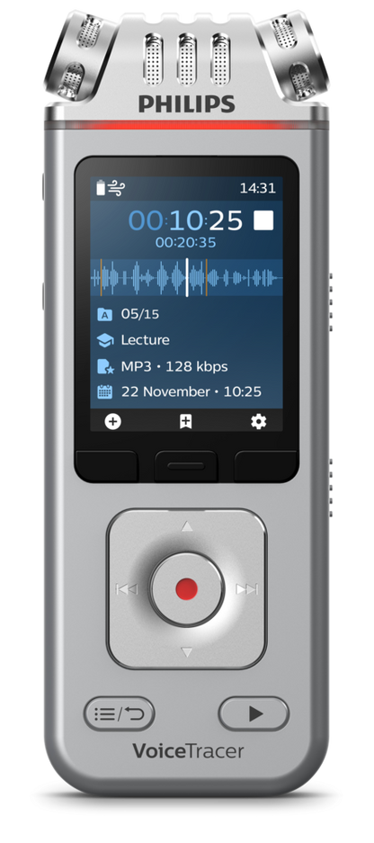 PHILIPS diktafons, 8GB, hroma/sudraba DVT4110