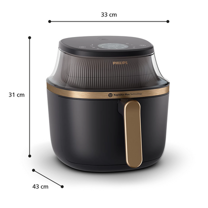 Philips 3000. sērijas karstā gaisa katls , 1700W, 6.2l , melns NA332/00