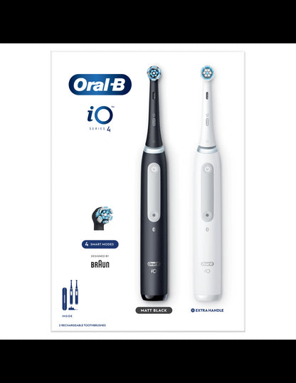 BRAUN Series iO4 el.zobu birstes,Matt Black+Quite White iOG4d.2J6.2K