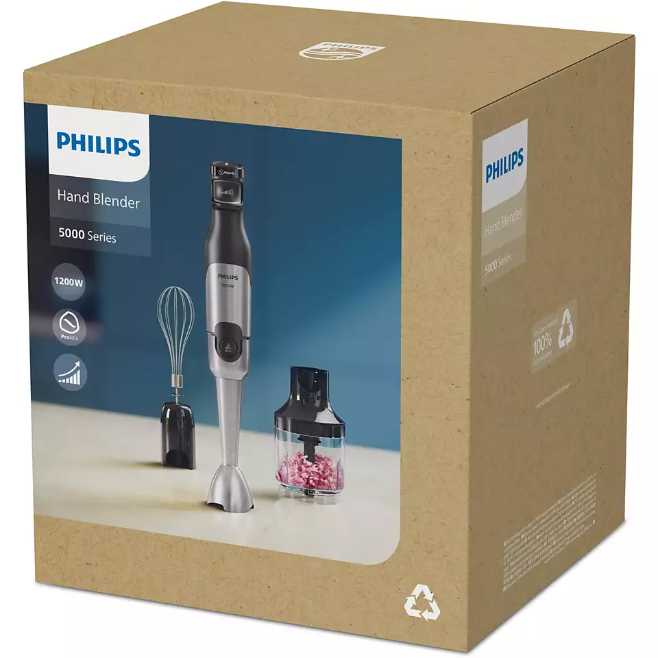 PHILIPS 5000 Series rokas blenderis, tērauda HR2683/00