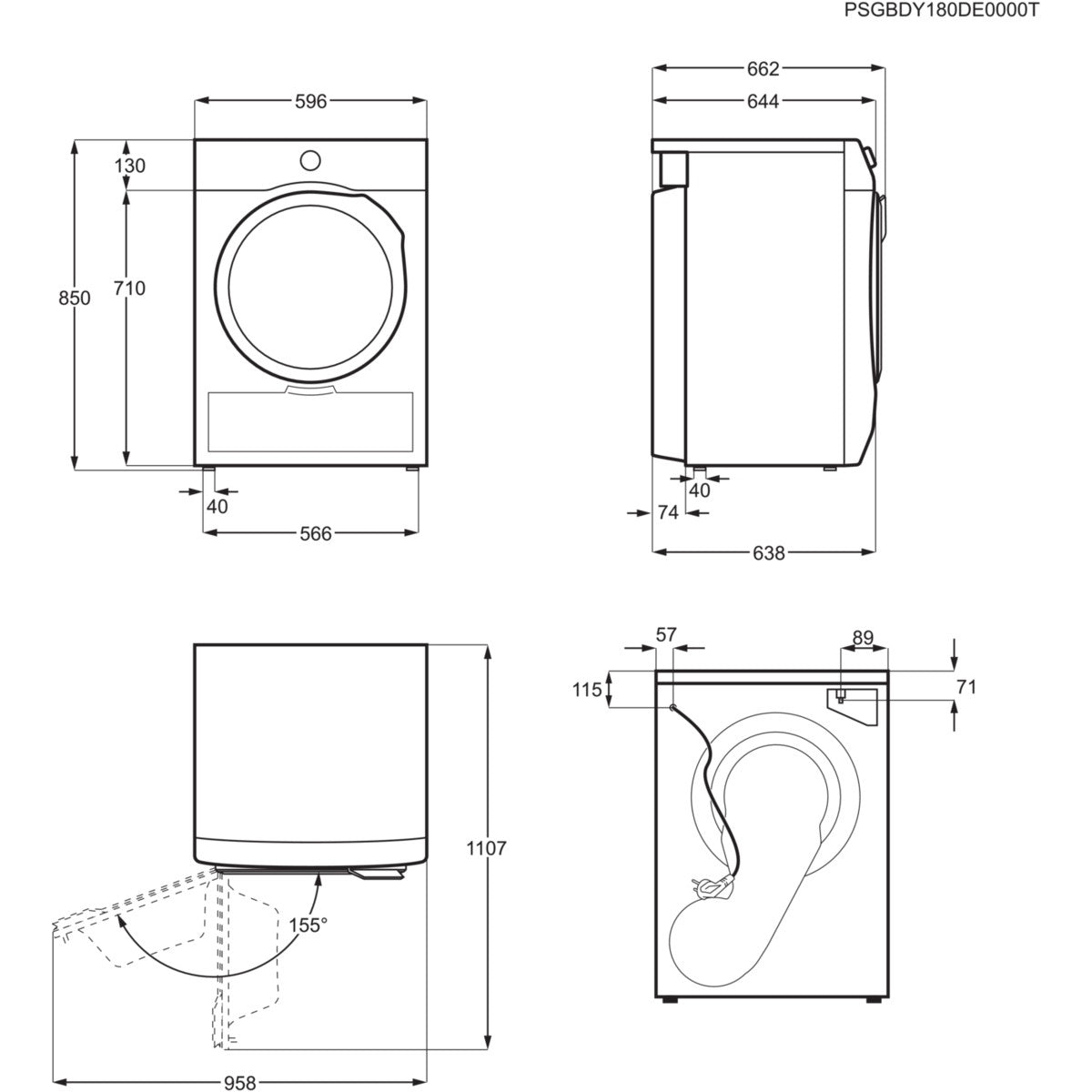 Electrolux veļas žāvētājs (front.ielāde), siltumsūkņa, 9 kg EW8H259ST