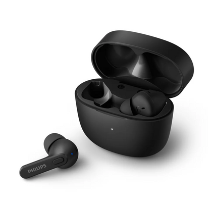 PHILIPS in-ear true bezvadu austiņas ar portatīvo uzlādes ietvaru, melnas TAT2206BK/00