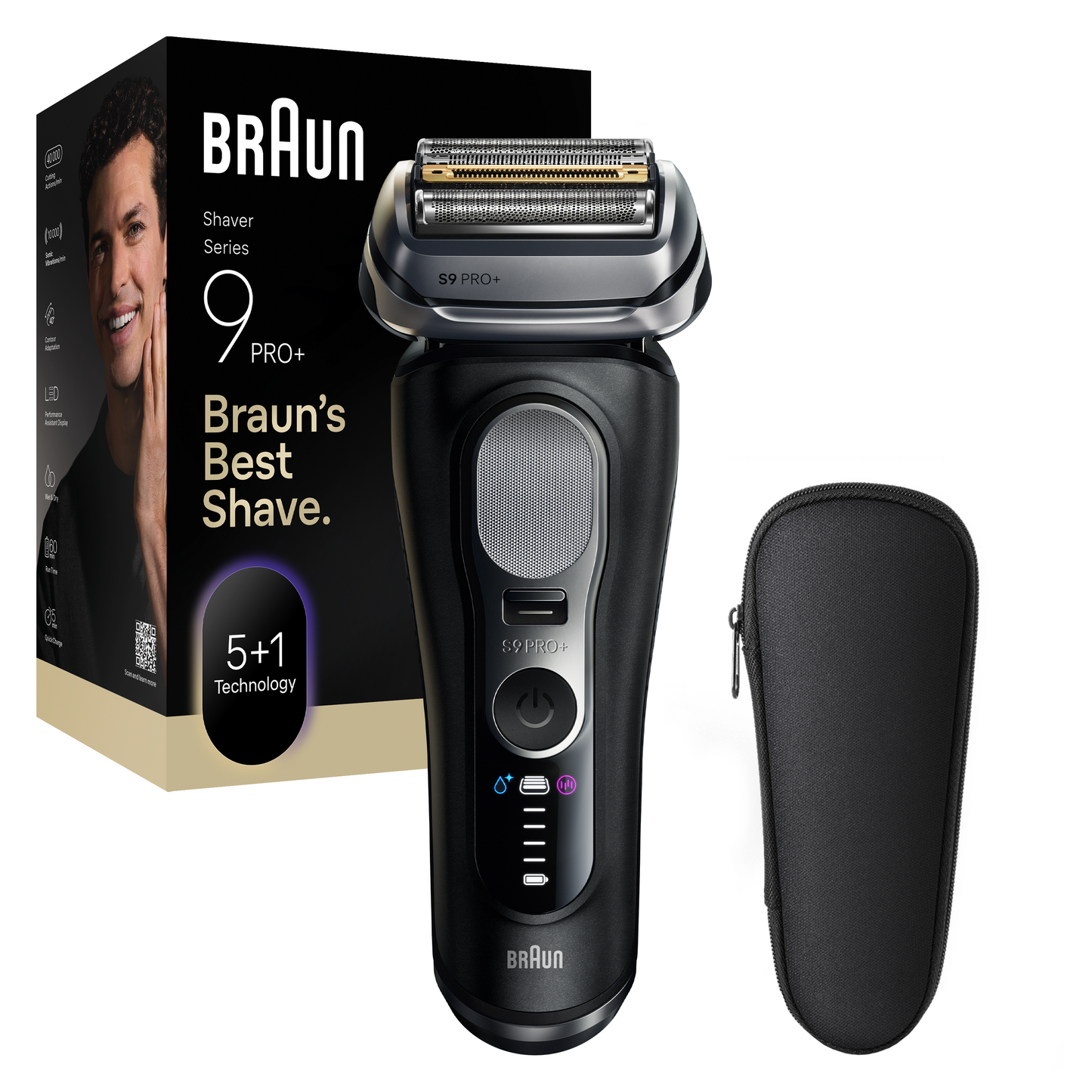 BRAUN bārdas skuveklis 9 Pro+, melns 9600s