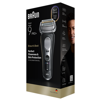 BRAUN bārdas skuveklis 9 Pro+, melns 9600s