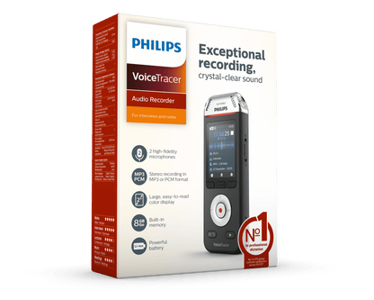 PHILIPS diktafons, 8 GB DVT2110