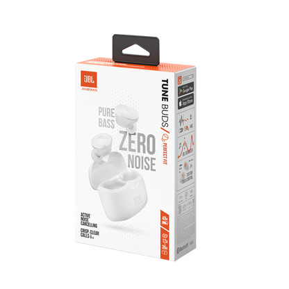 JBL in-ear austiņas ar Bluetooth, baltas JBLTBUDSWHT