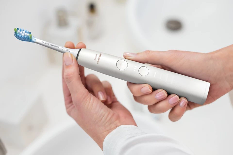 Philips Sonicare Cordless Power Flosser DiamondClean 9000 mutes dobuma irrigators, balts HX3886/41