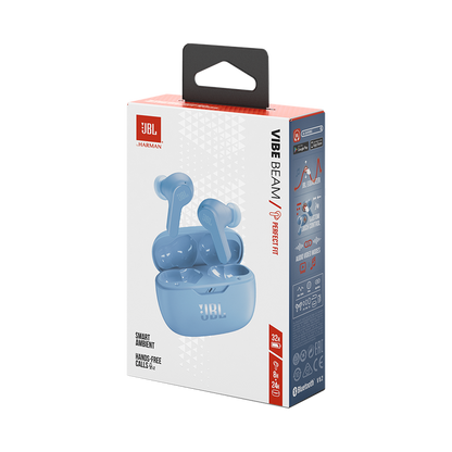 JBL wave in-ear austiņas ar Bluetooth, zilas JBLWBEAMBLU