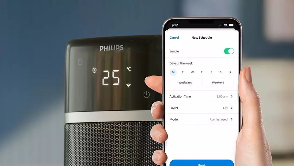 PHILIPS 5000 sērijas Energotaupīgs keramiskais sildītājs CX5120/11