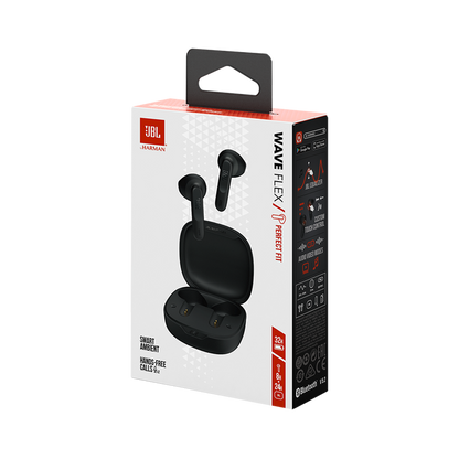 JBL Wave bezvadu austiņas, Flex, Melnas JBLWFLEXBLK