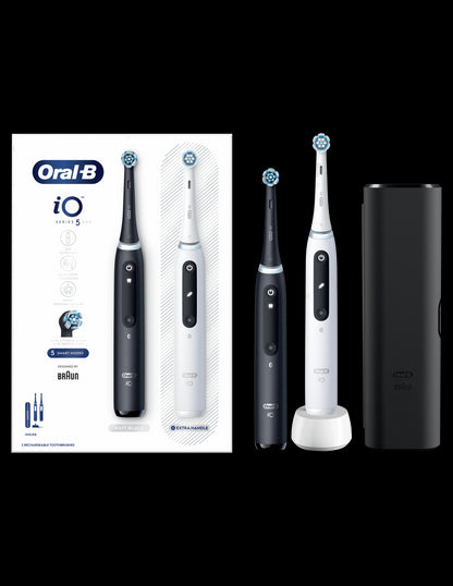 BRAUN Elektriskās zobubirstes, Matt Black+Quite White IOG5d.2J6.2K