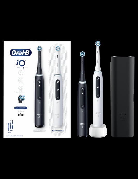 BRAUN Elektriskās zobubirstes, Matt Black+Quite White IOG5d.2J6.2K