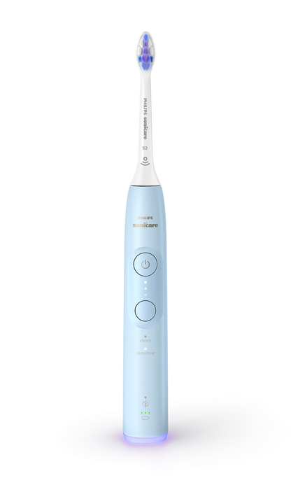 PHILIPS 6100 Sonic elektriskā zobu birste, gaiši zila HX7406/01