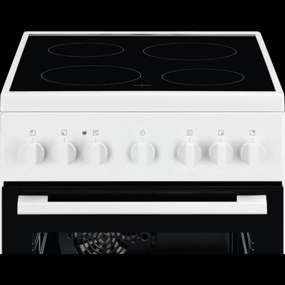 Electrolux 300.sērijas elektriskā plīts ar elektrisko cepeškrāsni, balta, 50cm LKR500066W