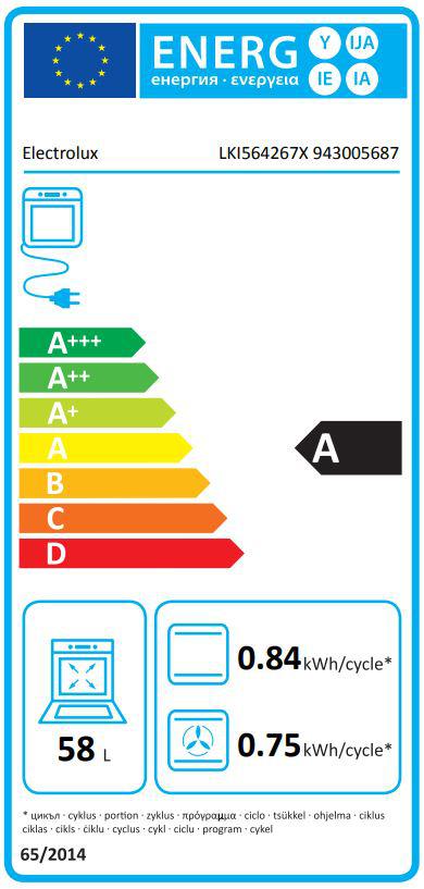 Electrolux elektriskā plīts ar elektrisko cepeškrāsni un indukcijas virsmu, 50cm (1. kopija) LKI564267X