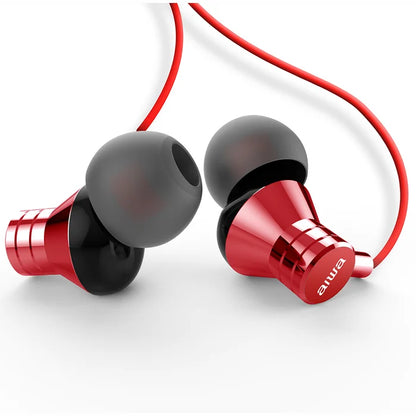 AIWA In-Ear stereo austiņas ar mikrofonu, sarkanas ESTM-50RD