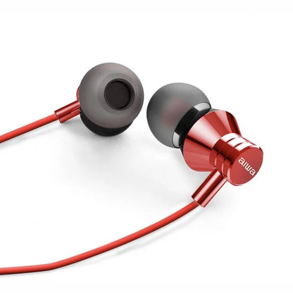 AIWA In-Ear stereo austiņas ar mikrofonu, sarkanas ESTM-50RD
