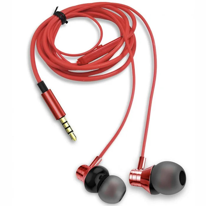 AIWA In-Ear stereo austiņas ar mikrofonu, sarkanas ESTM-50RD
