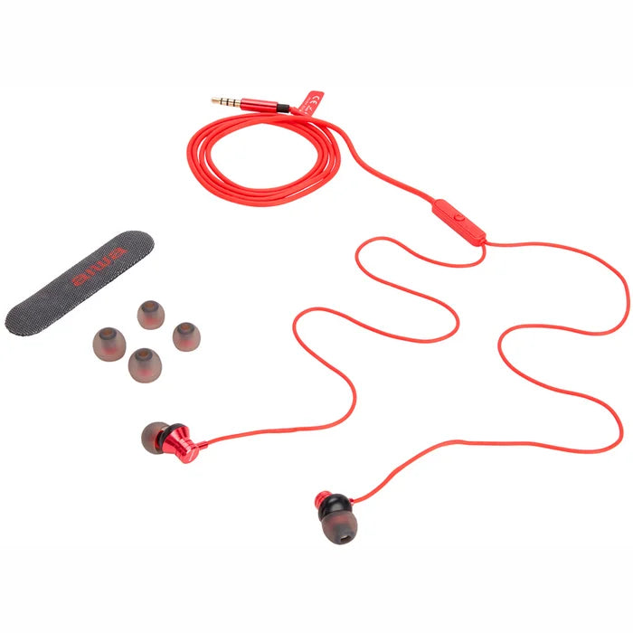AIWA In-Ear stereo austiņas ar mikrofonu, sarkanas ESTM-50RD