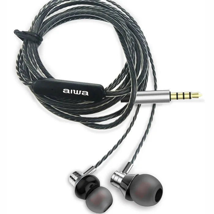 AIWA In-Ear stereo austiņas ar mikrofonu, pelēkas ESTM-50SL