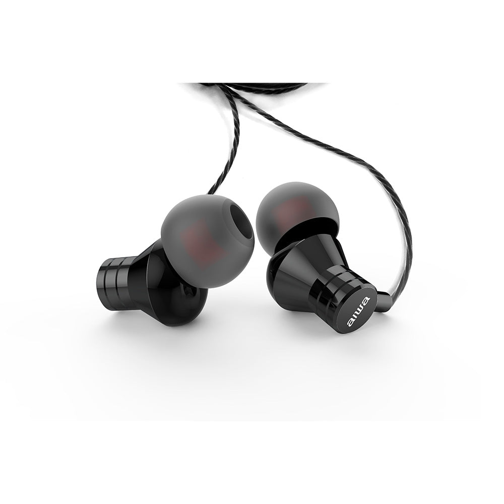 AIWA In-Ear stereo austiņas ar mikrofonu, melnas (USB) ESTM-50USB-C/BK