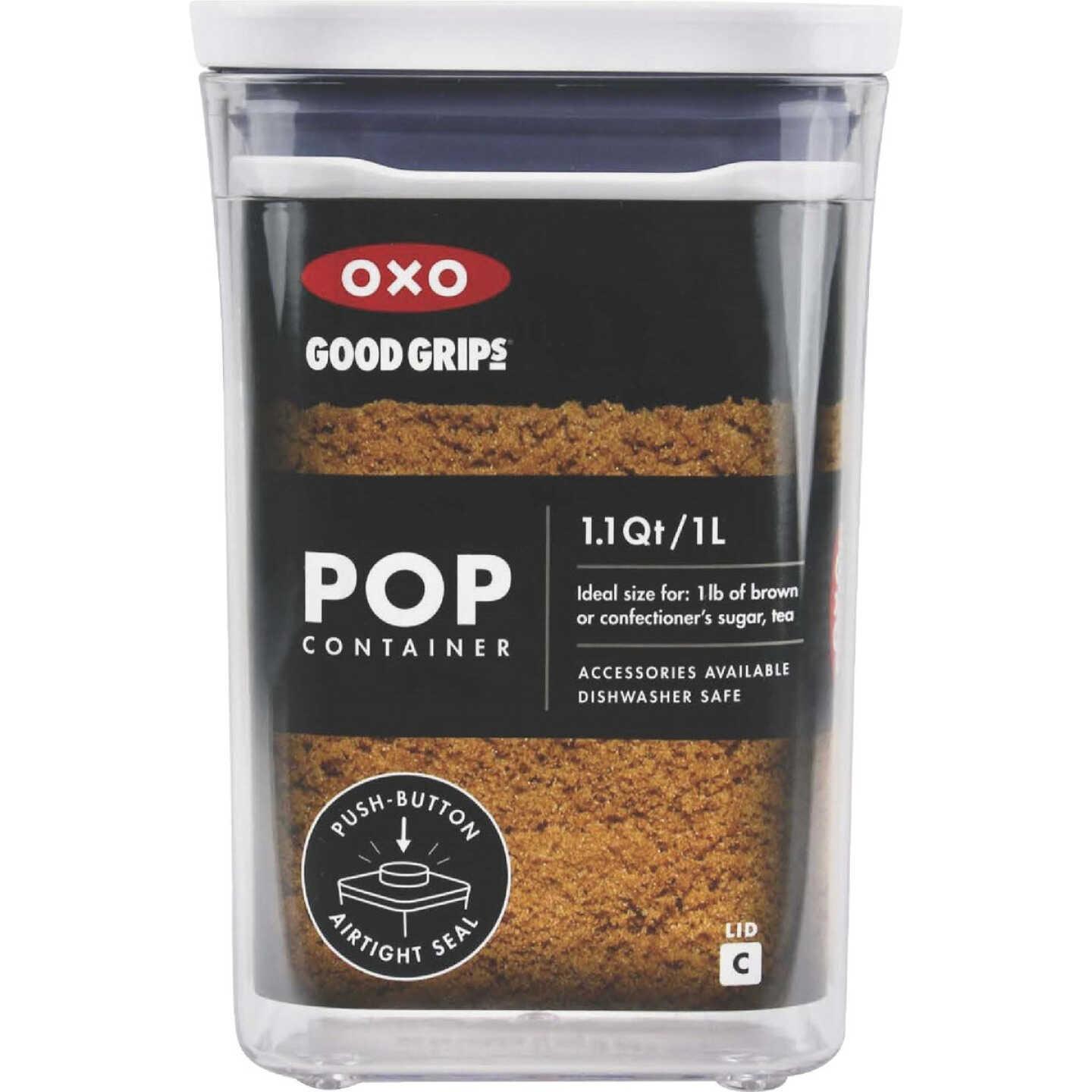 Pārtikas uzglabāšanas trauks OXO POP Small Square Short - 1L 11234000 - DomoTehnika