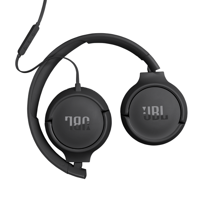 JBL Tune on-ear austiņas ar USB, melnas JBLT520CBLK