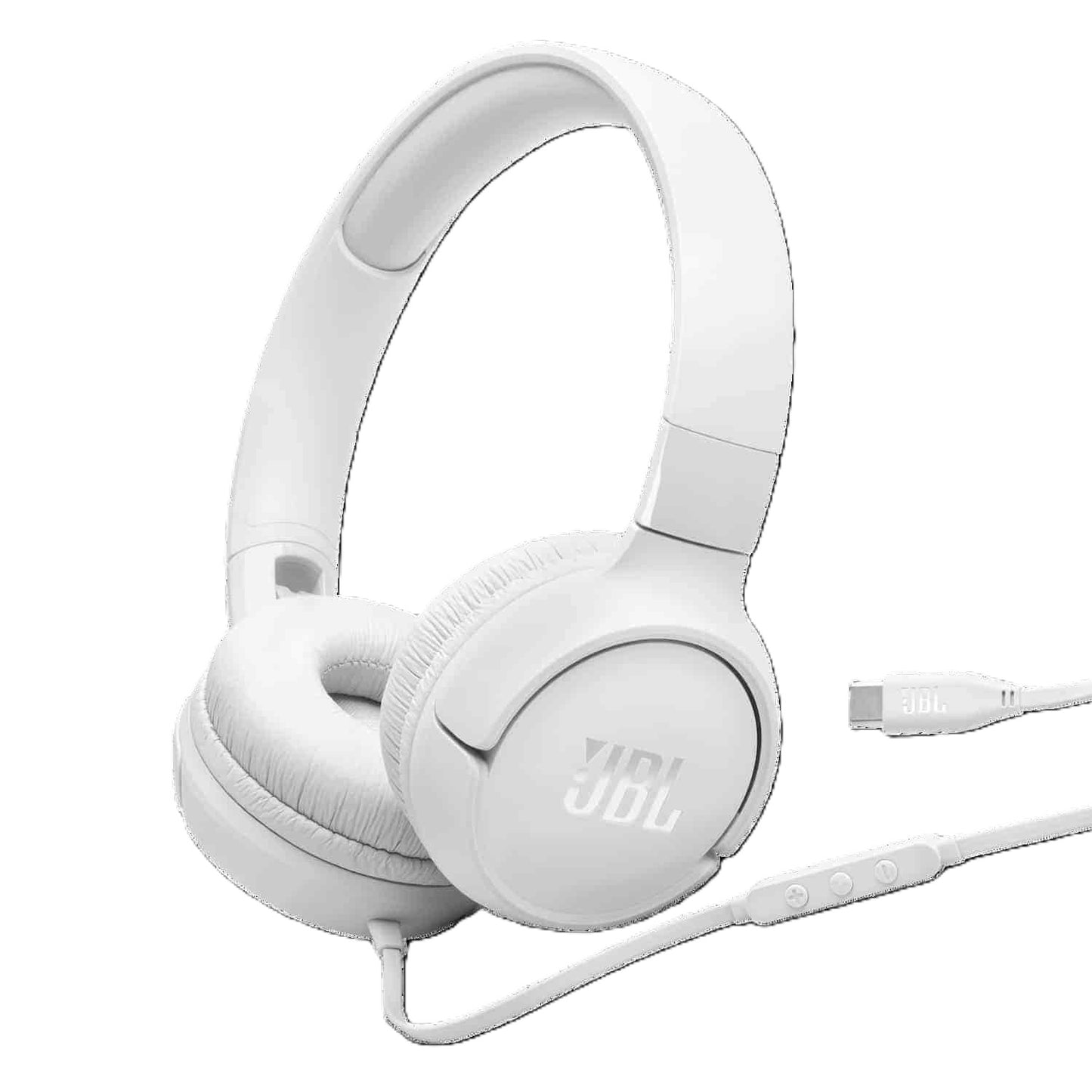 JBL Tune on-ear austiņas ar USB, baltas JBLT520CWHT