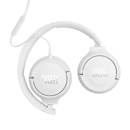 JBL Tune on-ear austiņas ar USB, baltas JBLT520CWHT