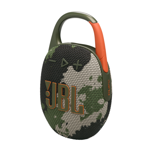JBL ūdensizturīga portatīvā skanda ar karabīni, kamuflāža JBLCLIP5SQUAD