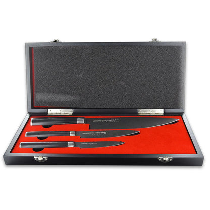 Nažu komplekts SAMURA MO-V Stonewash Set of 3 kitchen knives in a gift box SM-0220B - DomoTehnika