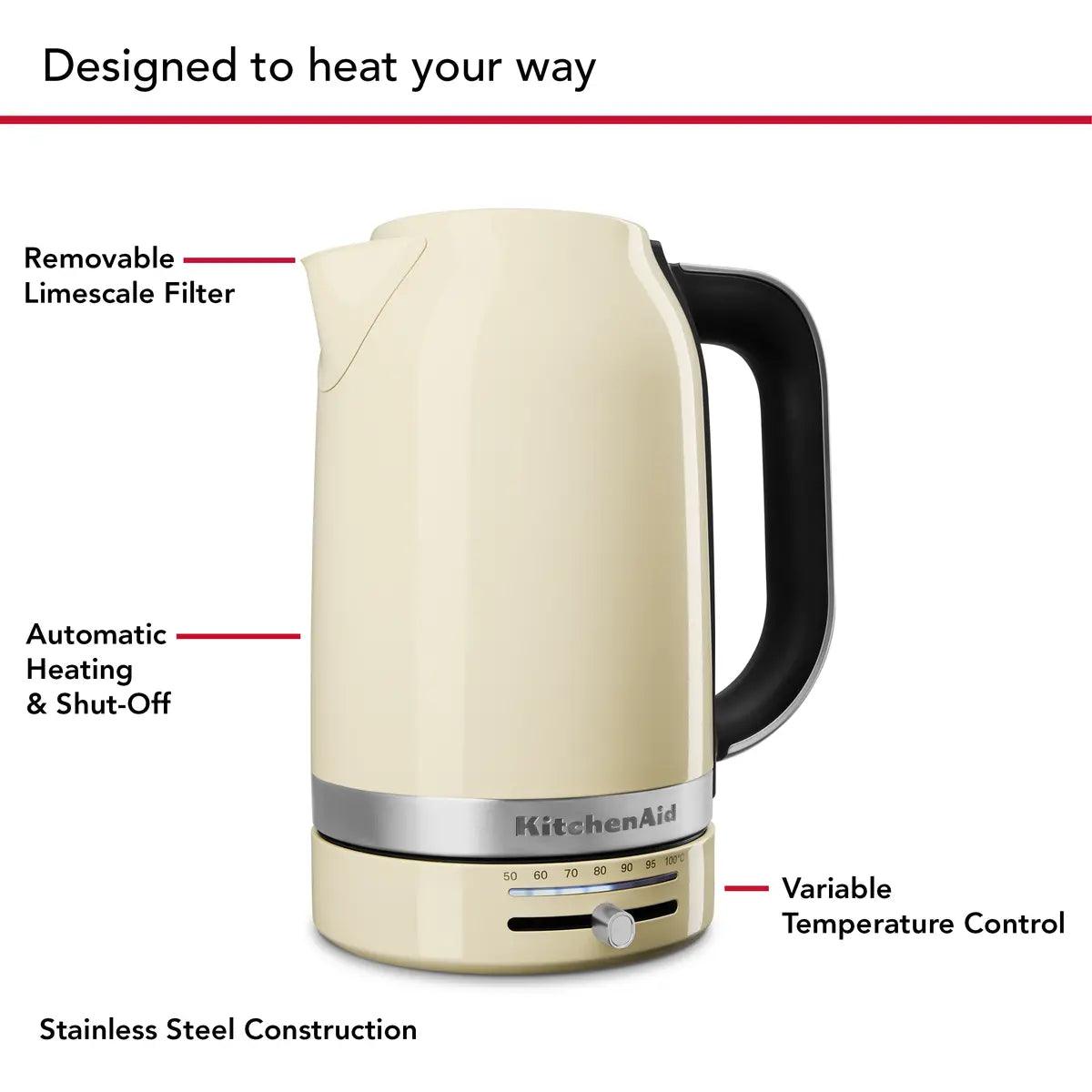 Tējkanna KITCHENAID 5KEK1701EAC ALMOND CREAM 1.7L - DomoTehnika