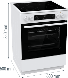 Elektriskā plīts GORENJE GECS6C70WC - DomoTehnika