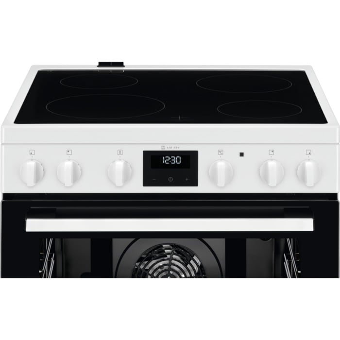 Electrolux elektriskā plīts ar elektrisko cepeškrāsni, balta LKR64023AW