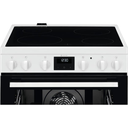 Electrolux elektriskā plīts ar elektrisko cepeškrāsni, balta LKR64023AW