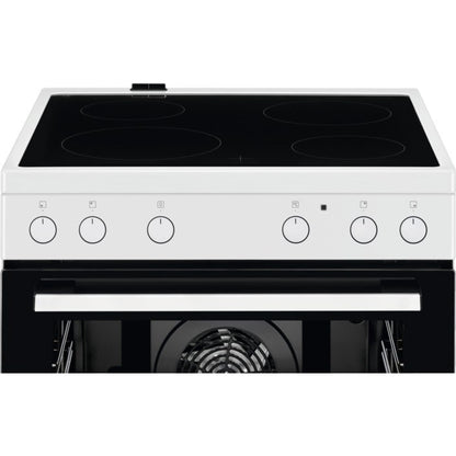Electrolux elektriskā plīts ar elektrisko cepeškrāsni, 596 mm, balta LKR62001CW