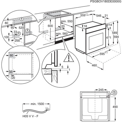 Electrolux SteamBoost tvaika cepeškrāsns, 70l EOB8S39H