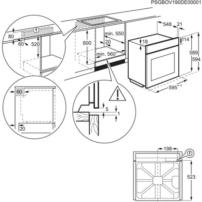 Electrolux cepeškrāsns 600 SurroundCook (iebūv.), 72l, melna KOFGF70TH