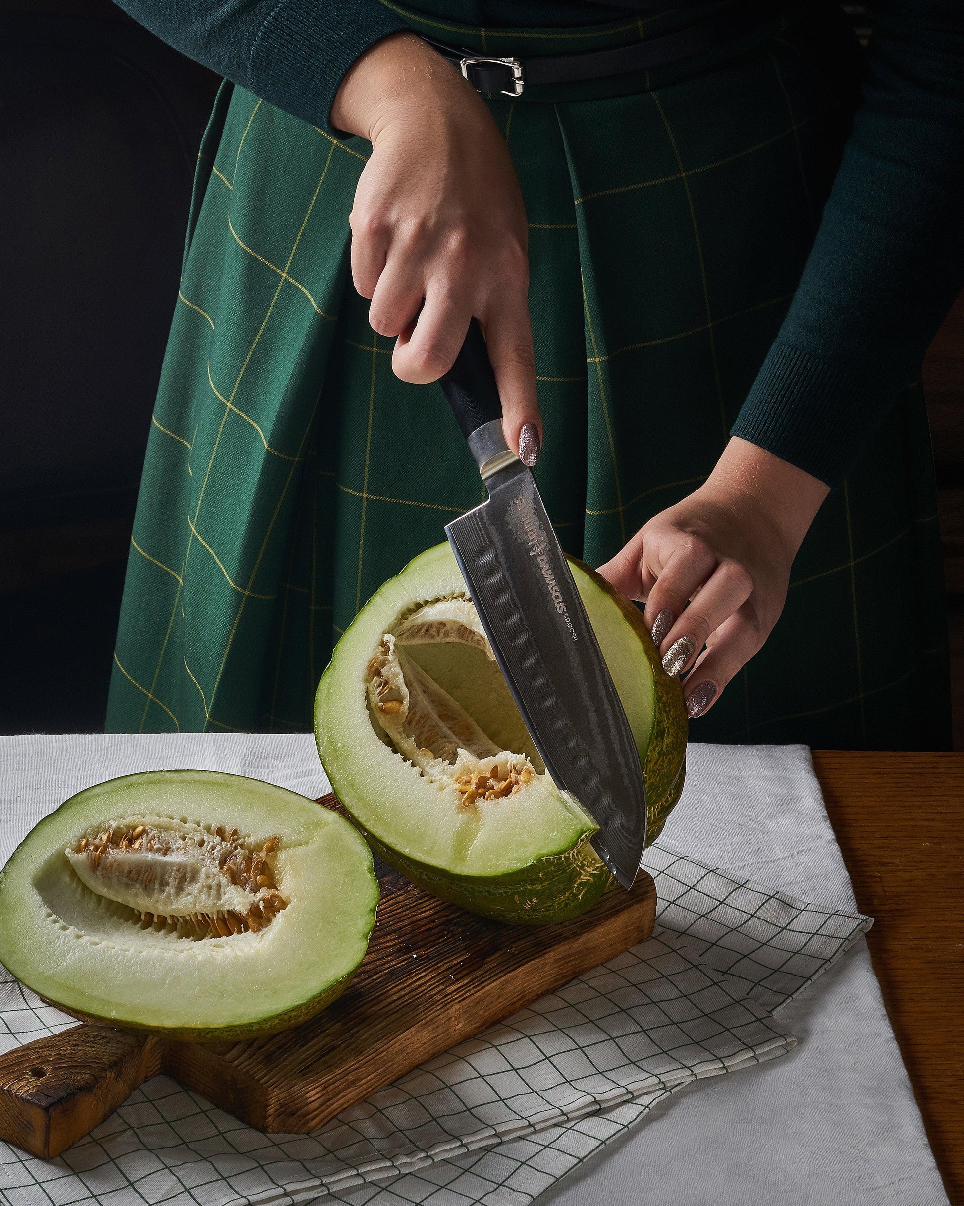Virtuves nazis SAMURA DAMASCUS Santoku 7.0"/ 180 mm - DomoTehnika