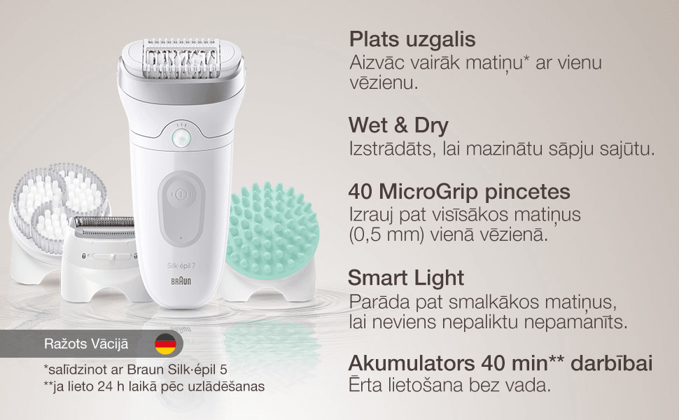 Epilators BRAUN SE7-081 - DomoTehnika