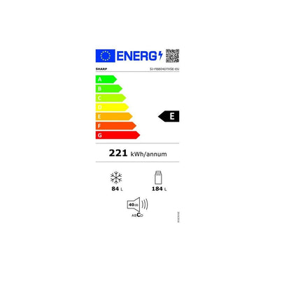 SHARP ledusskapis ar saldētavu, 170 cm, sudraba SJ-FBB04DTXSEEU