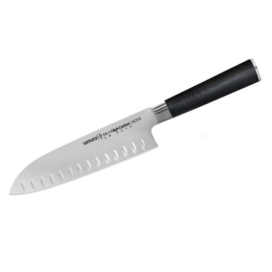 Virtuves nazis SAMURA MO-V Santoku hollow ground 7.0"/180 mm - DomoTehnika