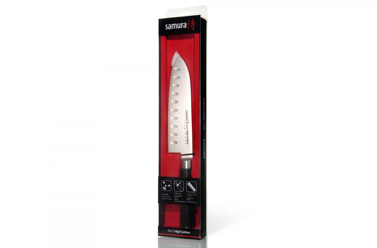 Virtuves nazis SAMURA MO-V Santoku hollow ground 7.0"/180 mm - DomoTehnika
