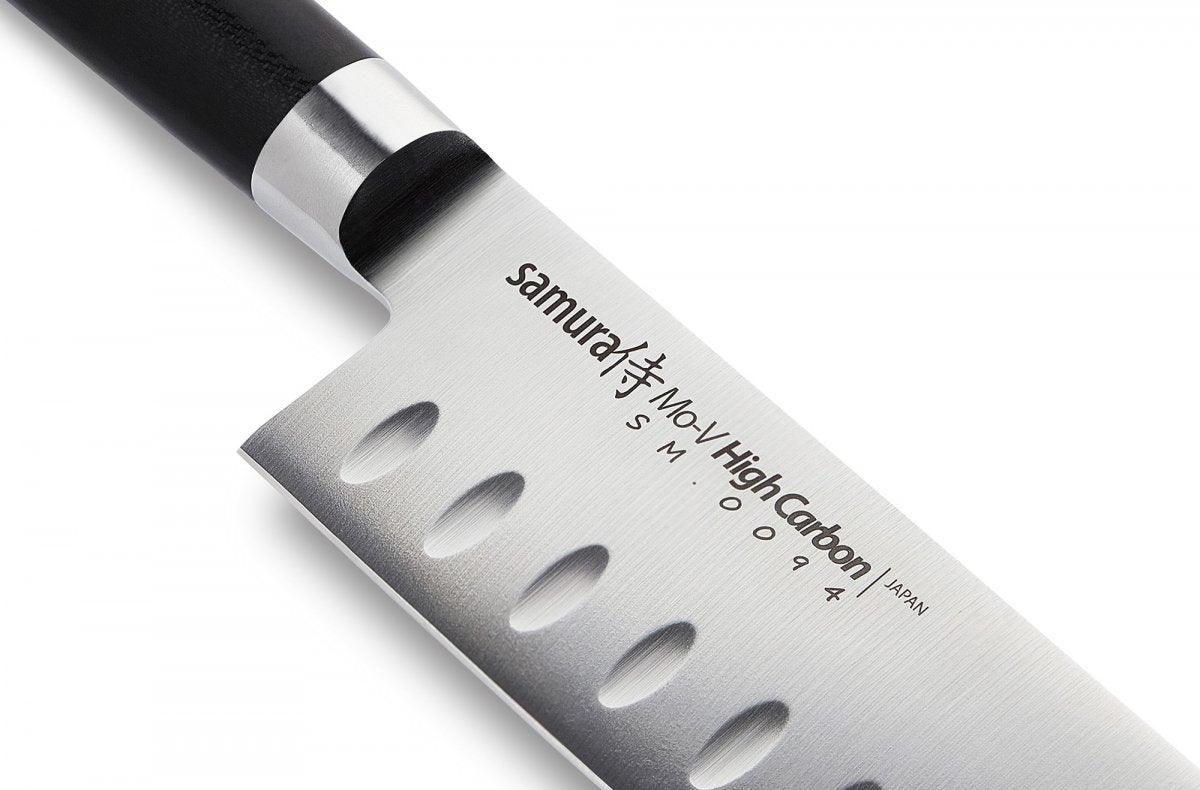 Virtuves nazis SAMURA MO-V Santoku hollow ground 7.0"/180 mm - DomoTehnika