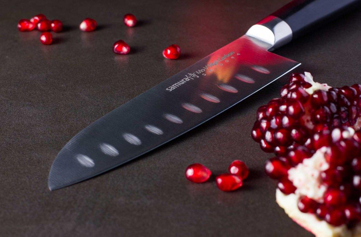 Virtuves nazis SAMURA MO-V Santoku hollow ground 7.0"/180 mm - DomoTehnika