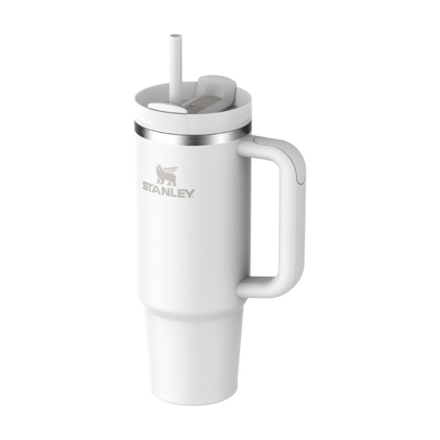 Termokrūze ar salmiņu STANLEY The Quencher H2.O FlowState Tumbler 1.18L balta